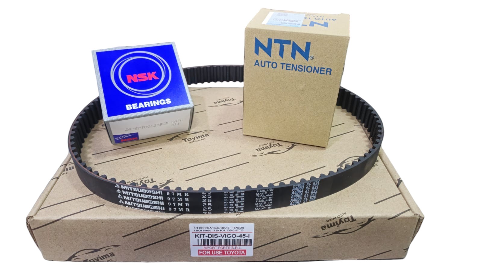 KIT CORREA 13568-39016 - TENSOR 13505-67050 - TENSOR 13540-67020 JAPON